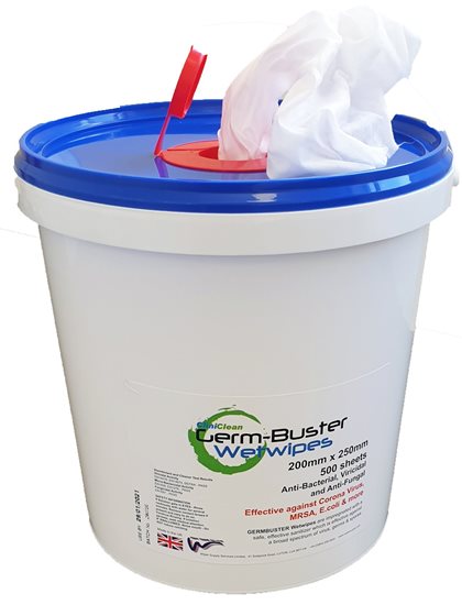 Germbuster Wetwipes - WHITE